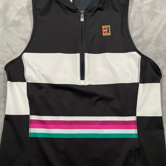 Nike Court Top Small Black Power Slam Tank Colorblock Tennis Activewear Sport - Picture 7 of 9